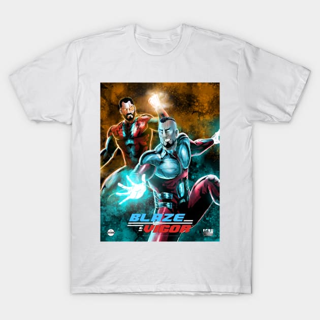 Blaze and Vigor Poster T-Shirt by carrillo_art_studios